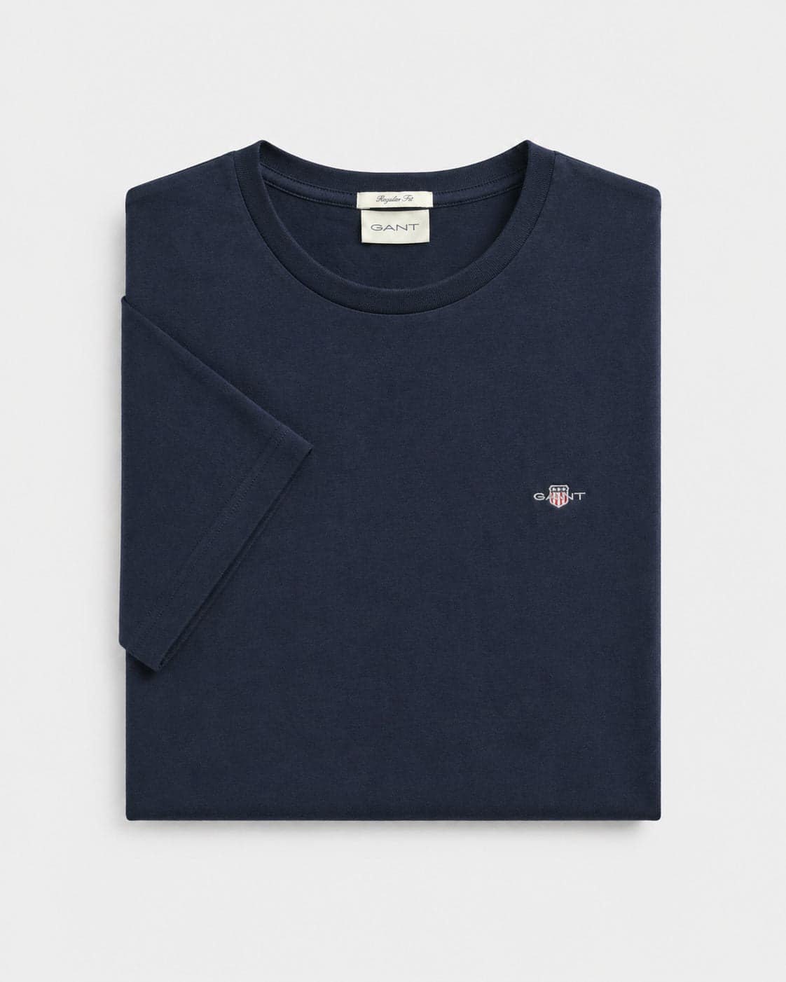 Camiseta algodón básica azul marino Gant