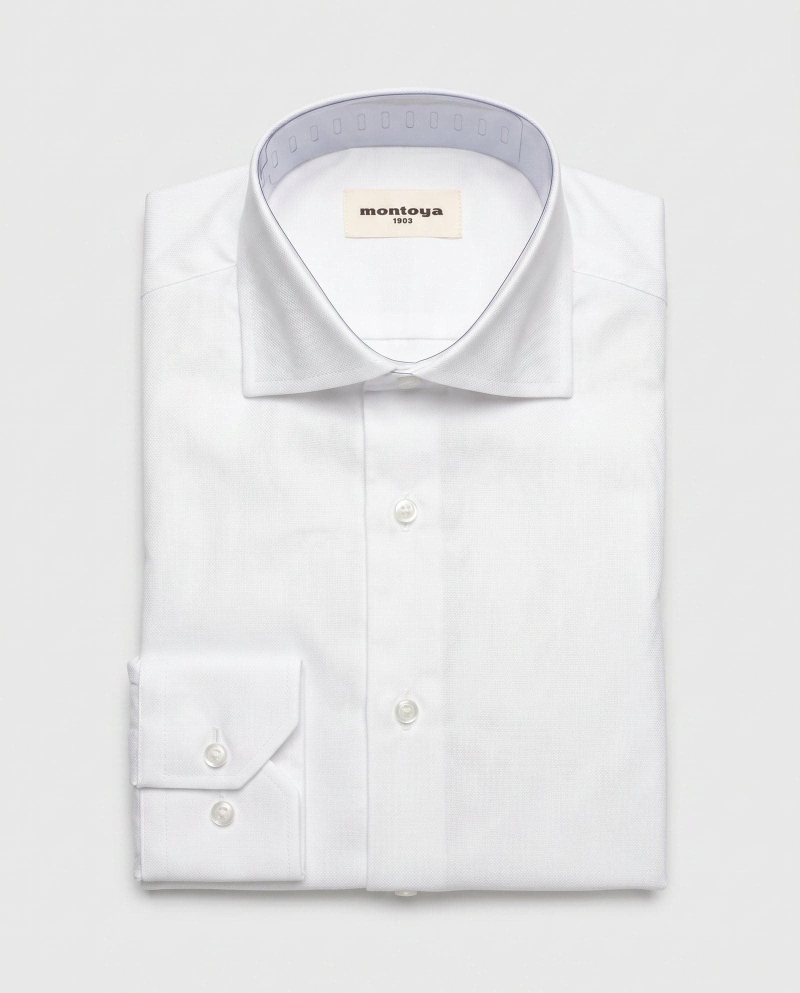 Camisa de algodón blanca lisa