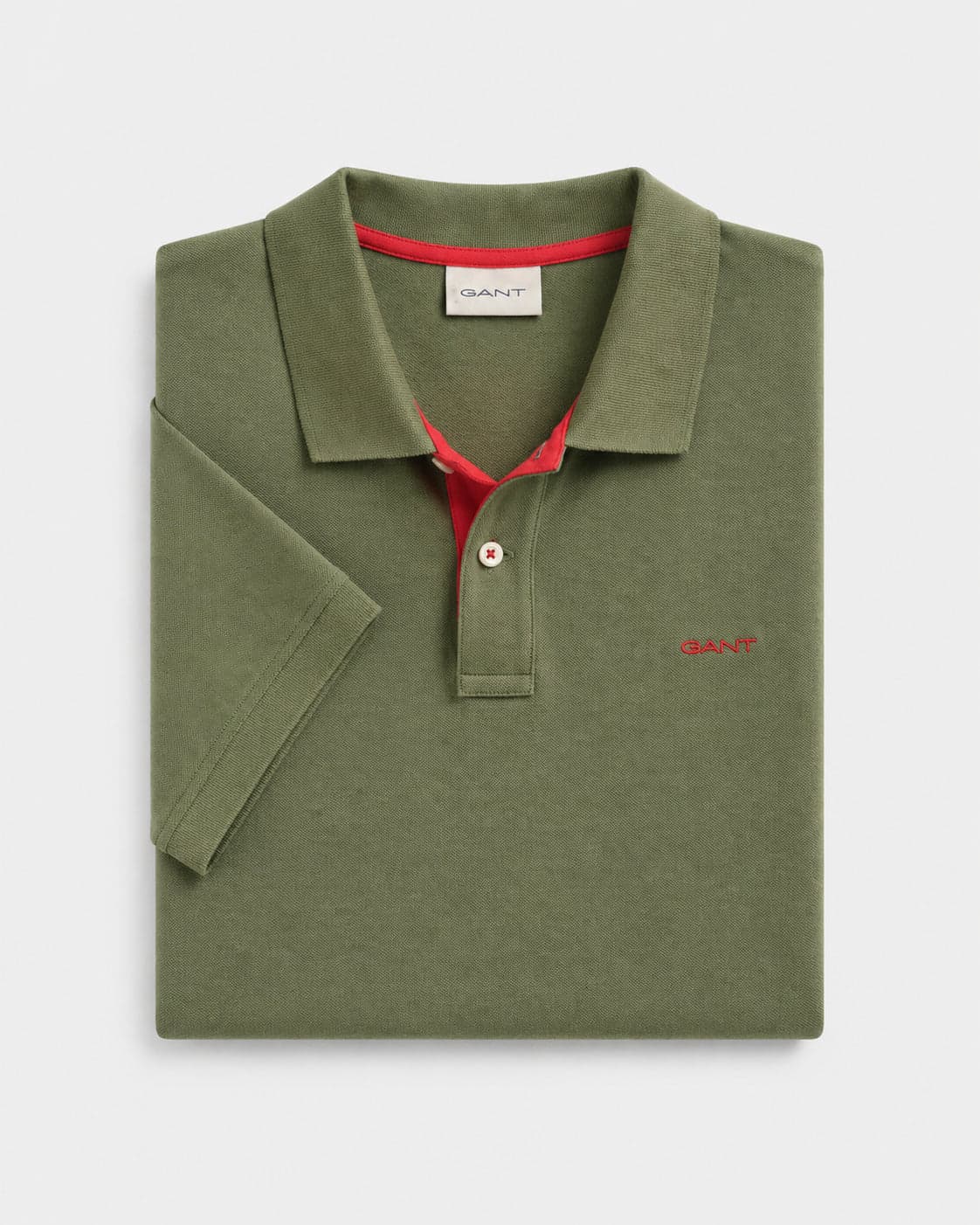 Polo Algodón verde rojo Gant