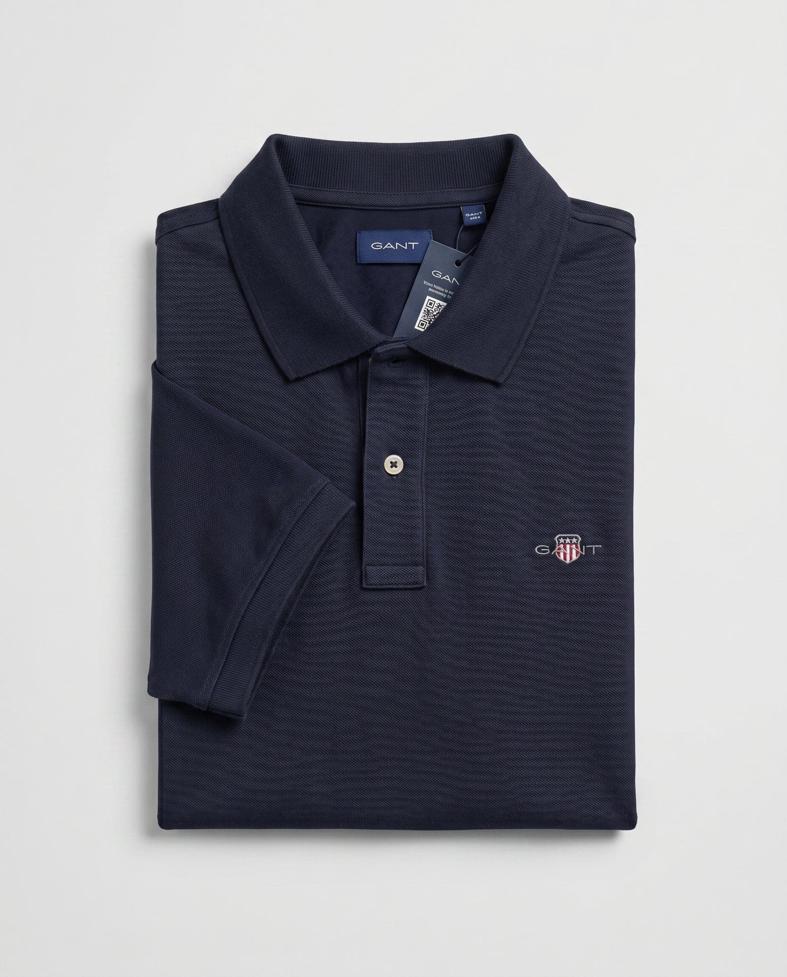 Polo Algodón Azul Marino Gant