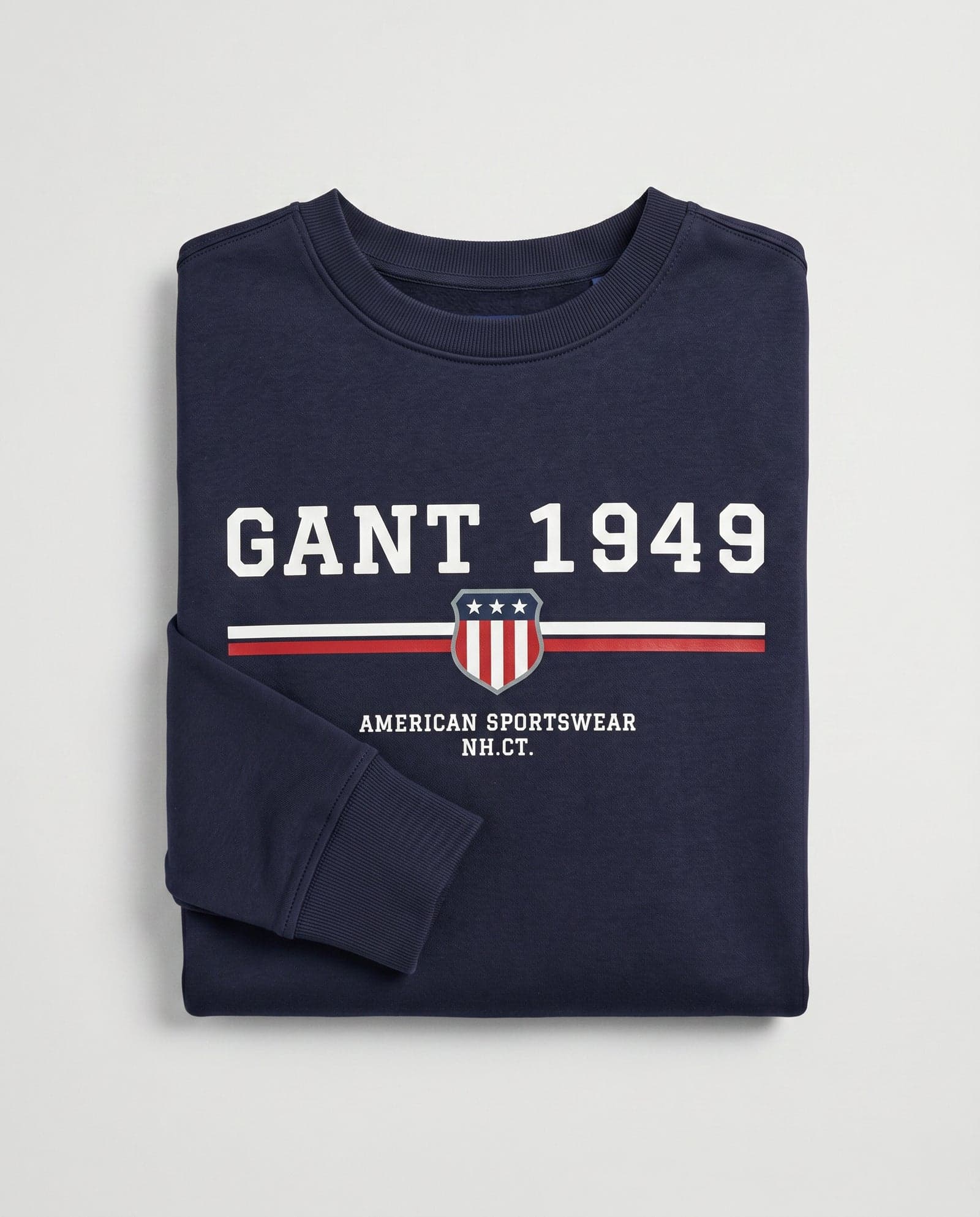 Sudadera Gant de algodón azul marino