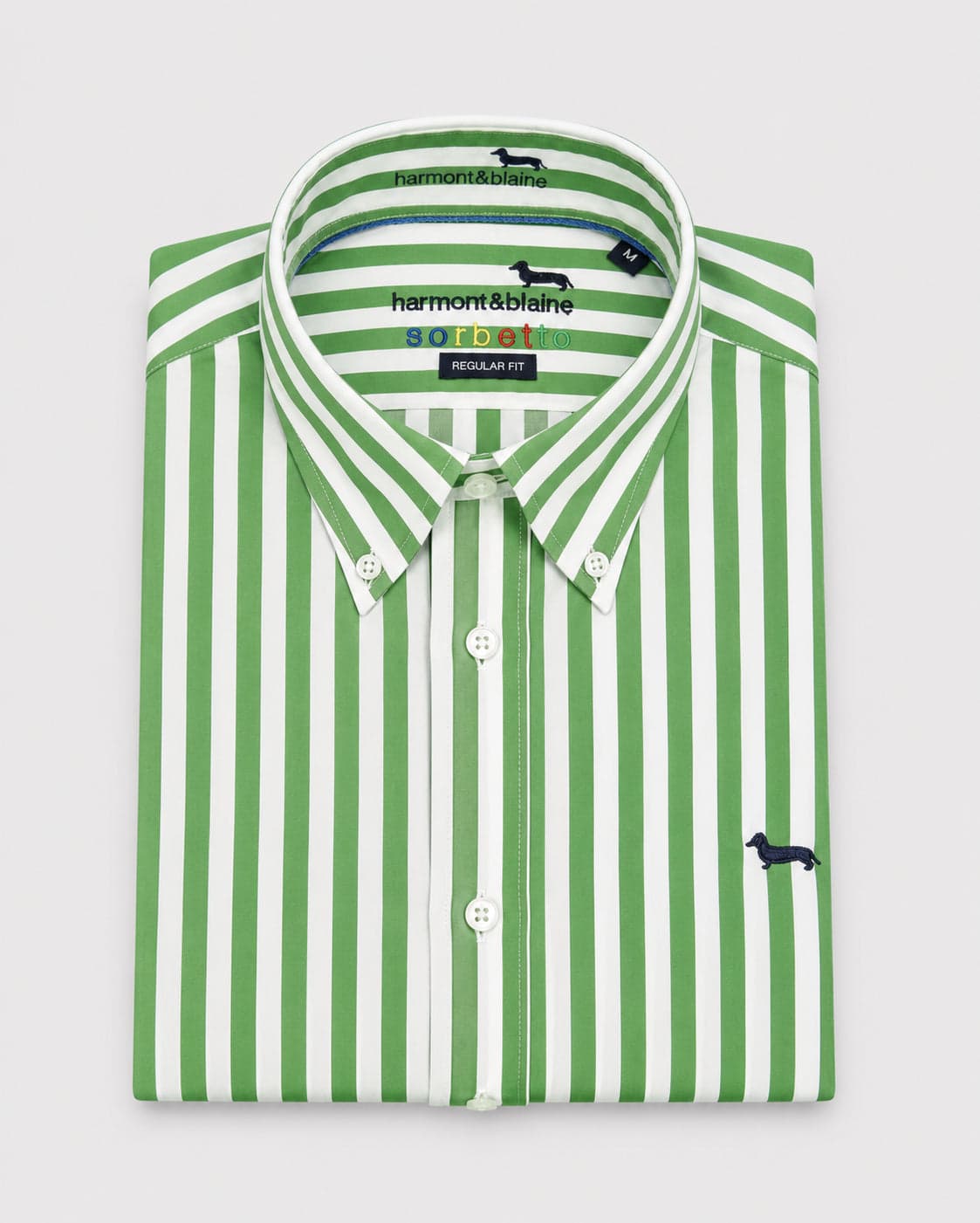 Camisa rayas verdes Harmont Blaine
