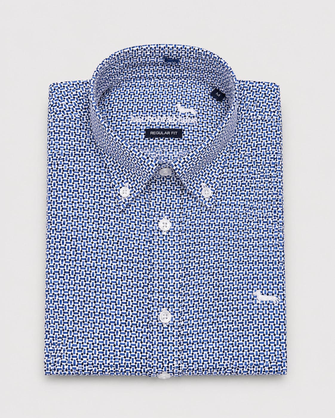 Camisa microestampado azul Harmont Blaine