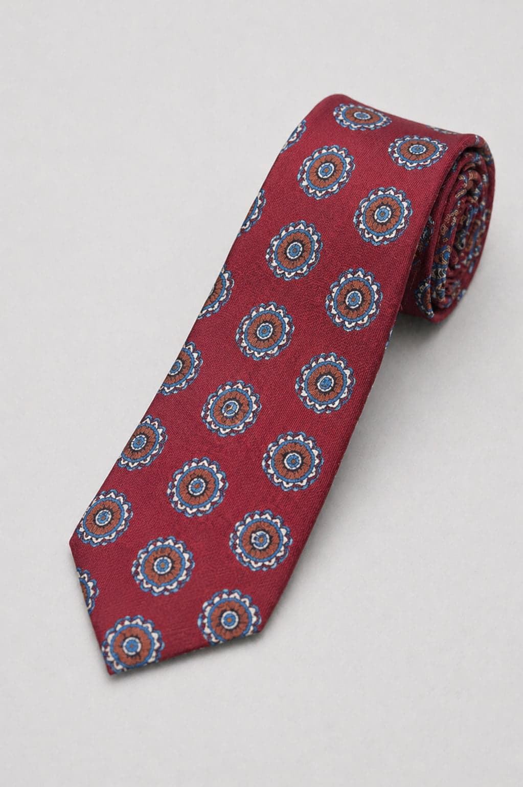 Corbata roja estampada