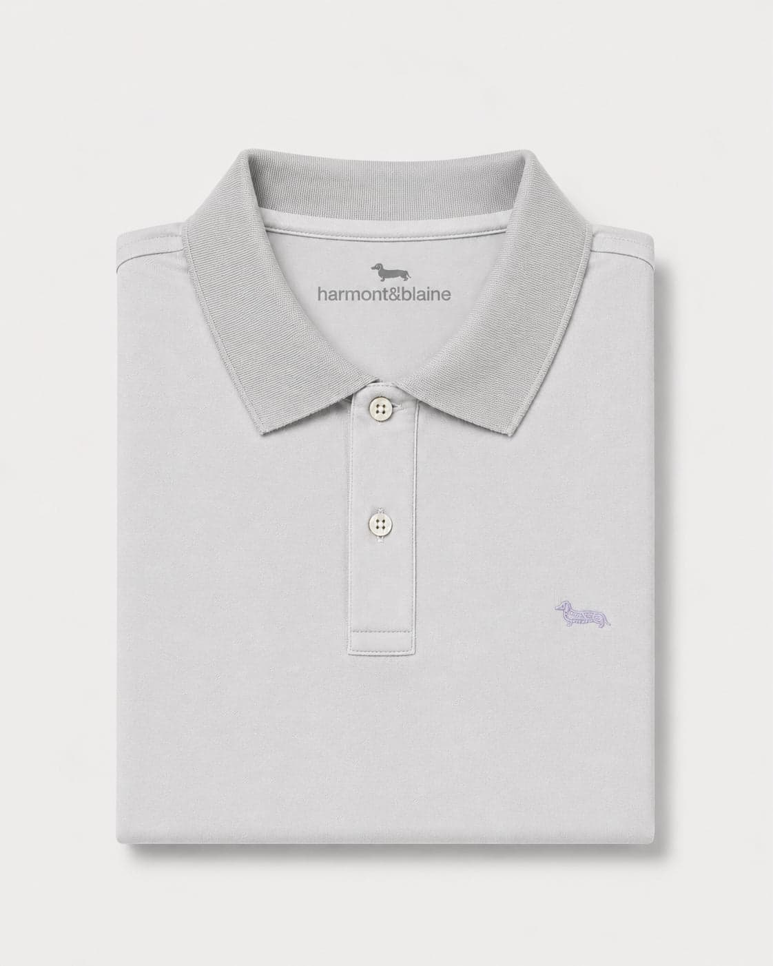 Polo de algodón gris Harmont Blaine