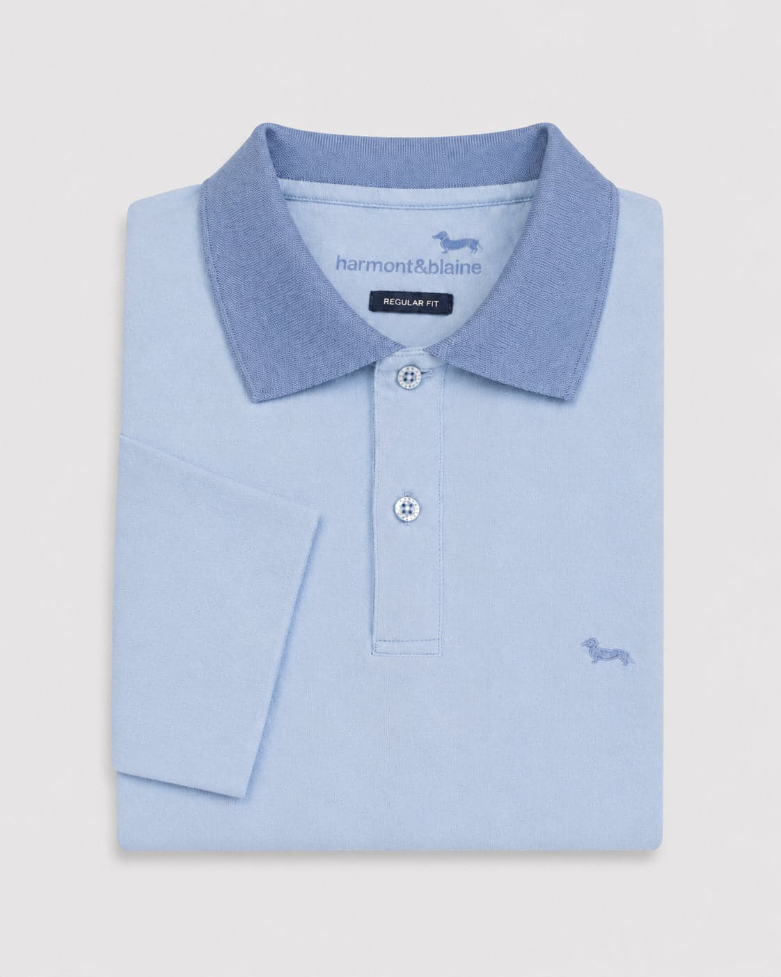 Polo de algodón azul claro Harmont Blaine