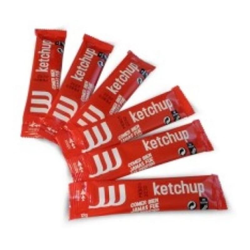 Ketchup JJJ, sobres de 12 g, caja de 250