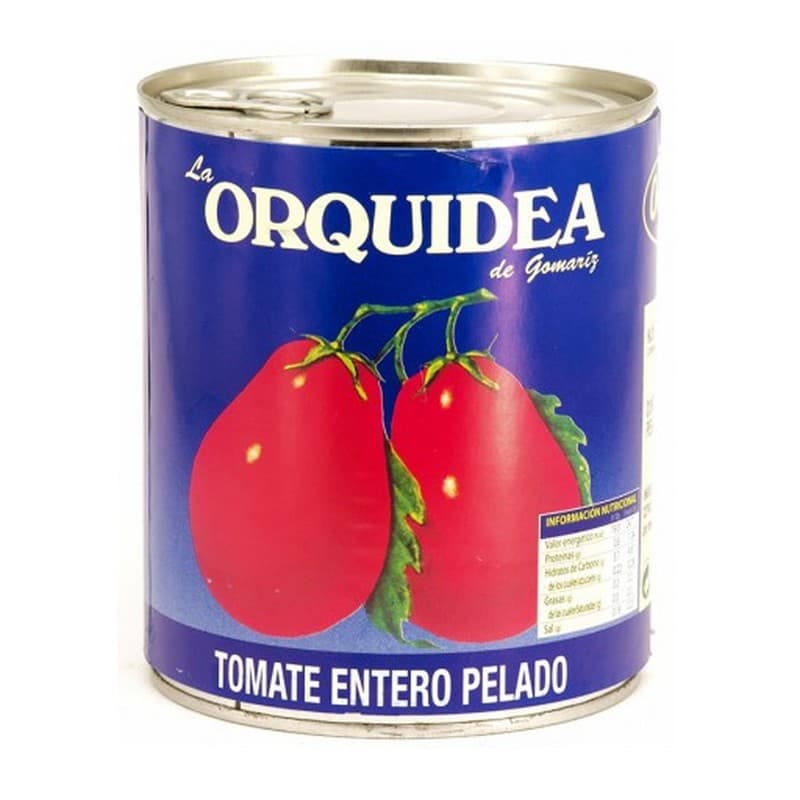 Tomate entero Orquídea, lata de 1 kg