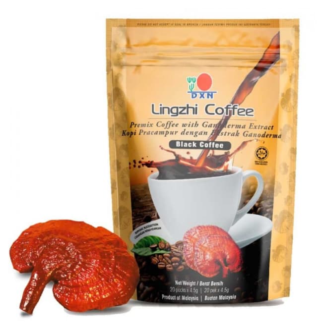 Café negro Lingzhi DXN, bolsa de 20 sobres de 4,5 g