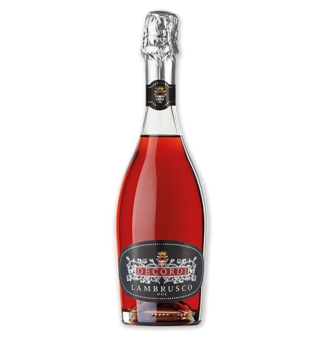 Vino Lambrusco rosado premium D.O.C. Decordi 750 ml