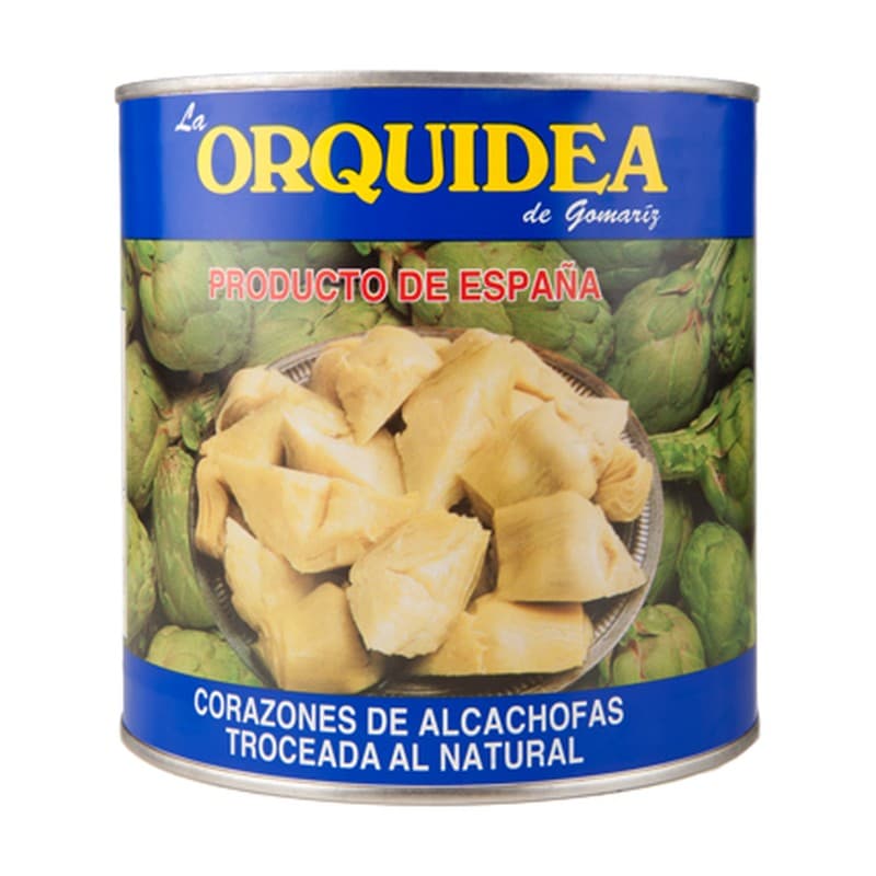 Alcachofa troceada, lata de 3 kg Orquídea