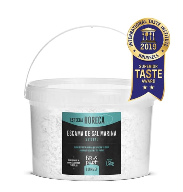 Sal en escamas natural Bras, cubo de 1,5 kg