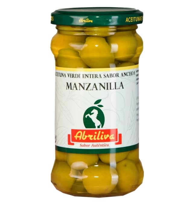 Aceituna verde manzanilla 201/220 Abril, tarro de 200 g