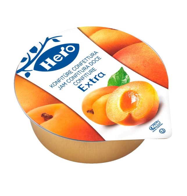 Confitura de melocotón Hero, caja de 72 monodosis de 25 g