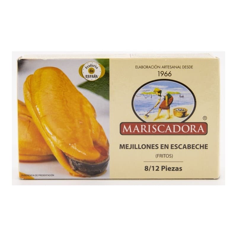 Mejillones en escabeche Rías Gallegas 8/12 piezas Mariscadora