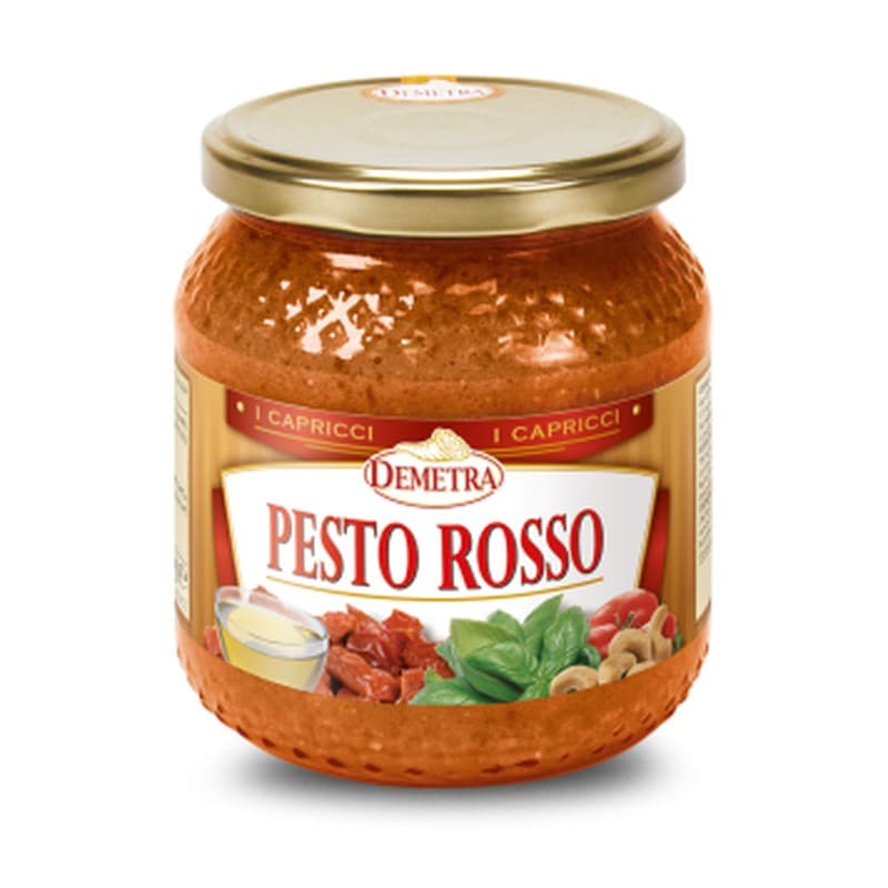 Pesto rojo Demetra, bote de 580 ml