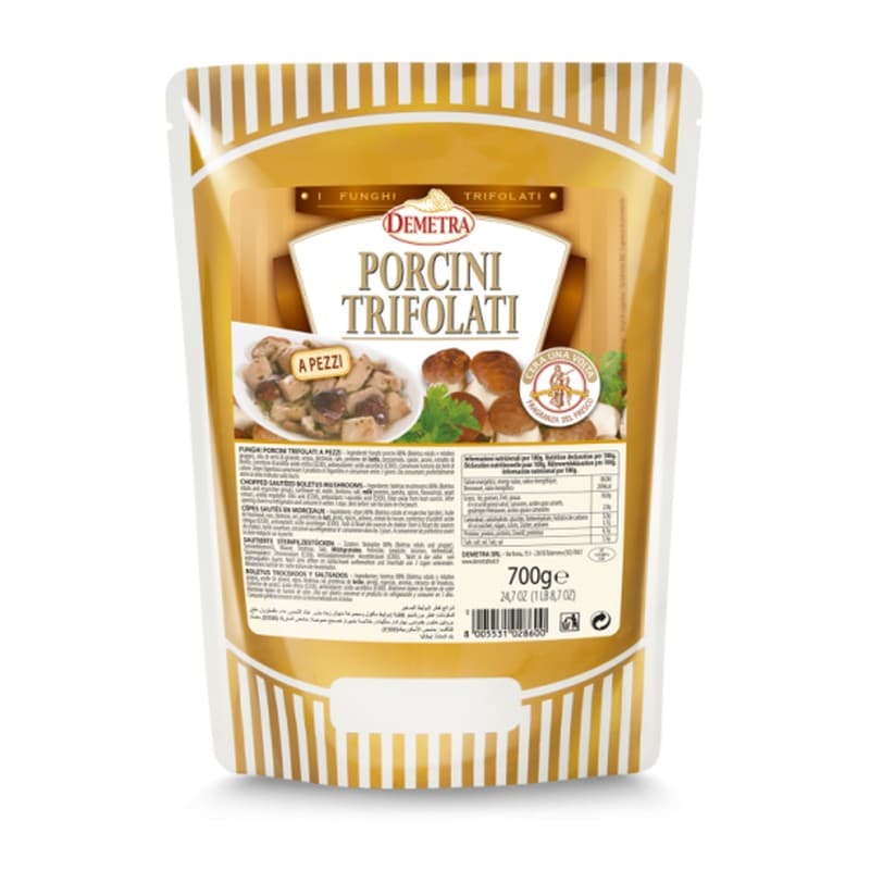 Boletus porcini trifolati Demetra, bolsa de 700 g