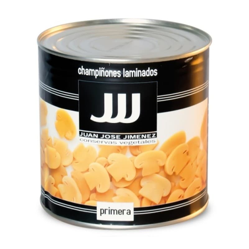 Champiñón laminado, lata de 3 kg JJJ