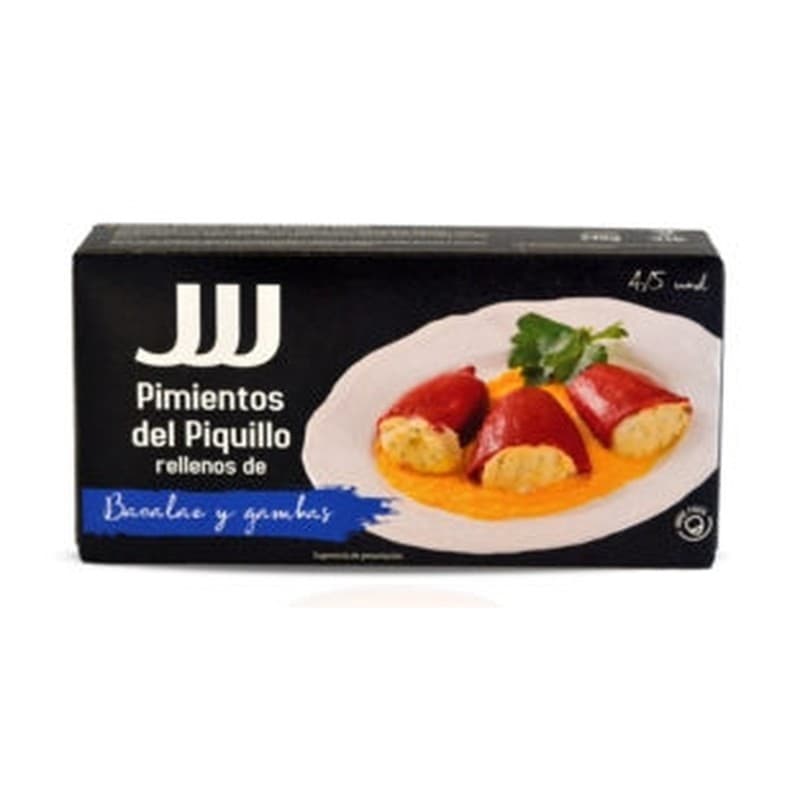 Pimiento piquillo relleno de bacalao y gambas