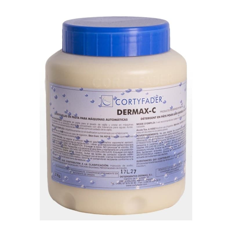 Detergente en pasta para lavaplatos Dermax-C, bote de 2 kg