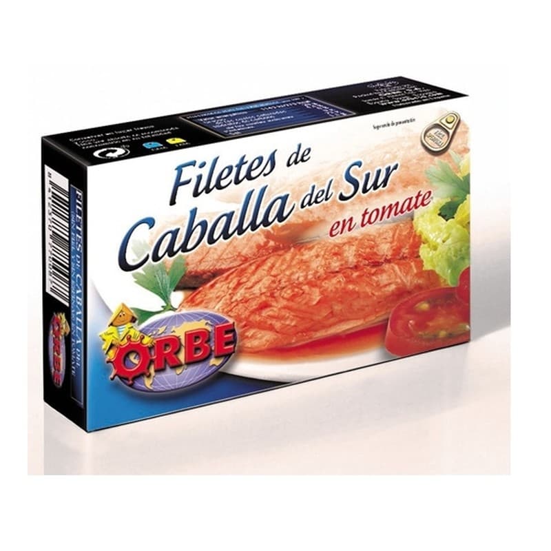 Filetes de caballa en tomate lata RR-90 Orbe