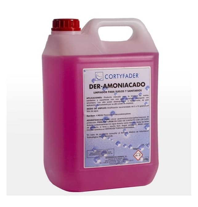 Detergente amoniacado DER, garrafa de 5 kg