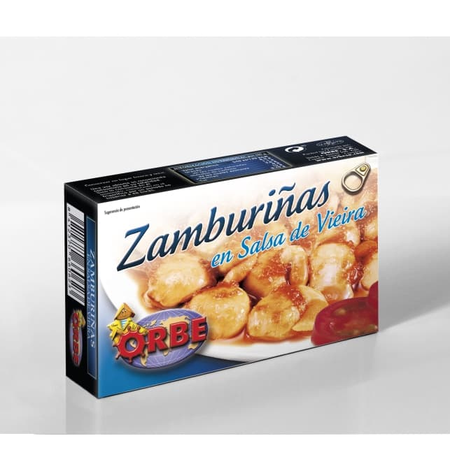 Zamburiñas en salsa de vieira Rías Gallegas lata OL-120 Orbe