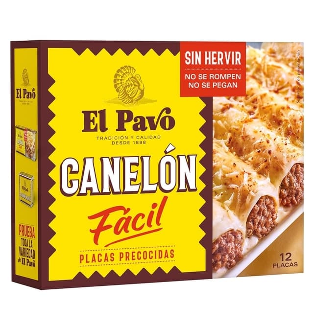 Canelones precocidos El Pavo 12 x 80 g