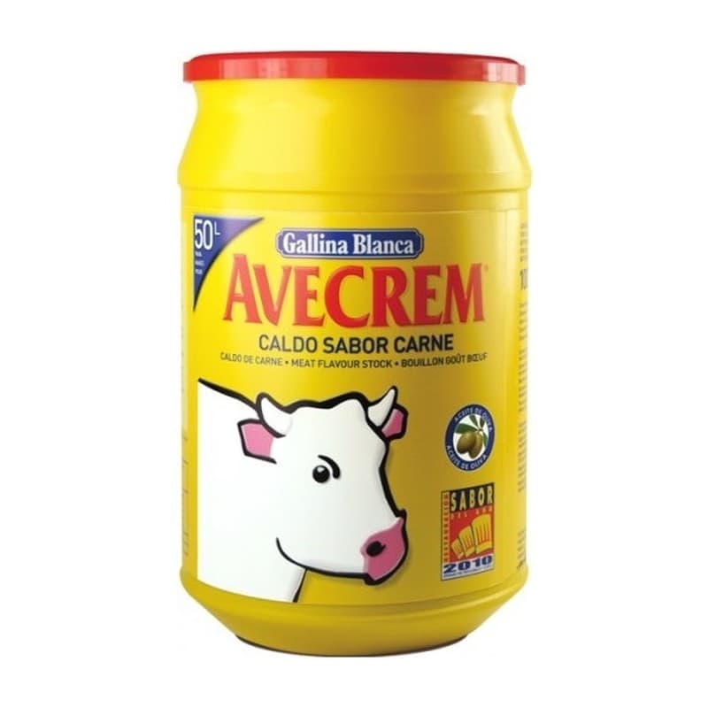Avecrem de carne sin gluten Gallina Blanca, bote de 1 kg (50 L)