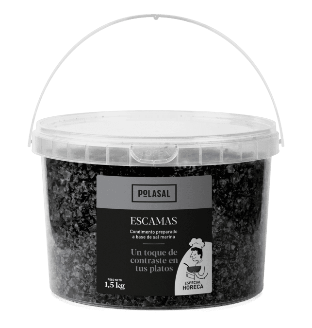 Sal en escamas al carbón Polasal, 1,5 kg