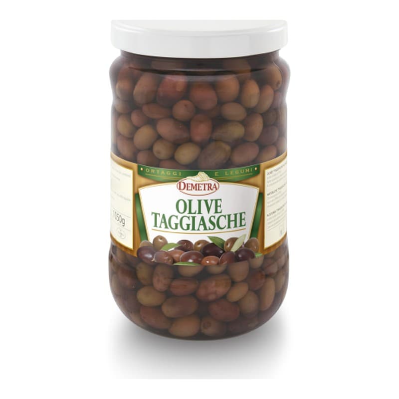 Aceitunas taggiasche al natural, frasco de 1,7 L Demetra