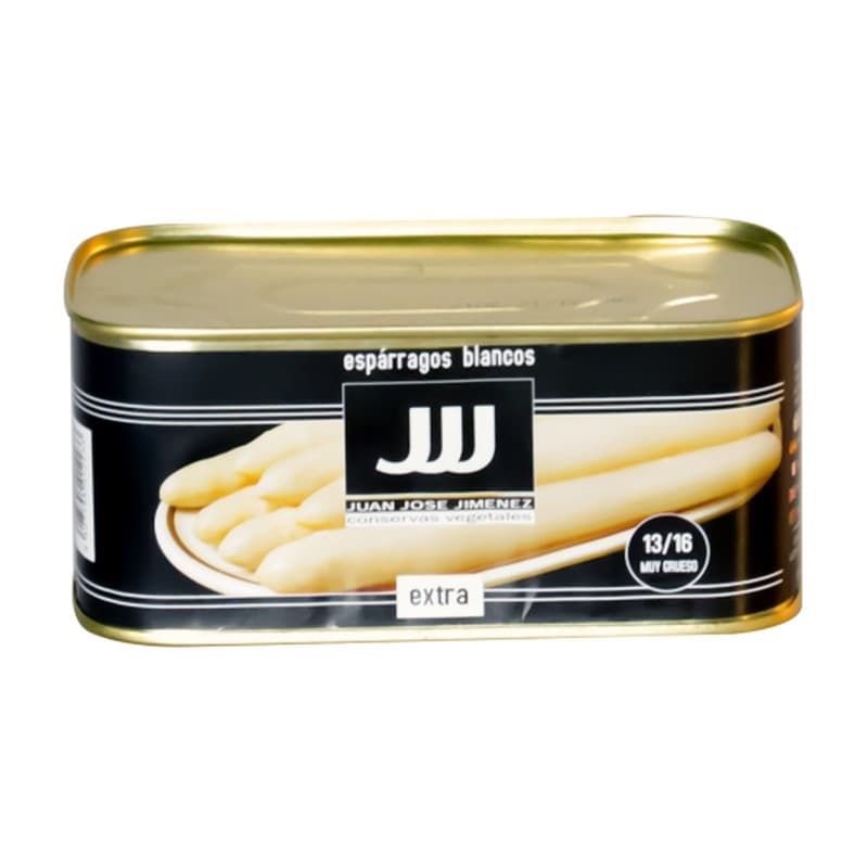 Espárragos blancos 13/16 JJJ, lata de 1 kg bajo