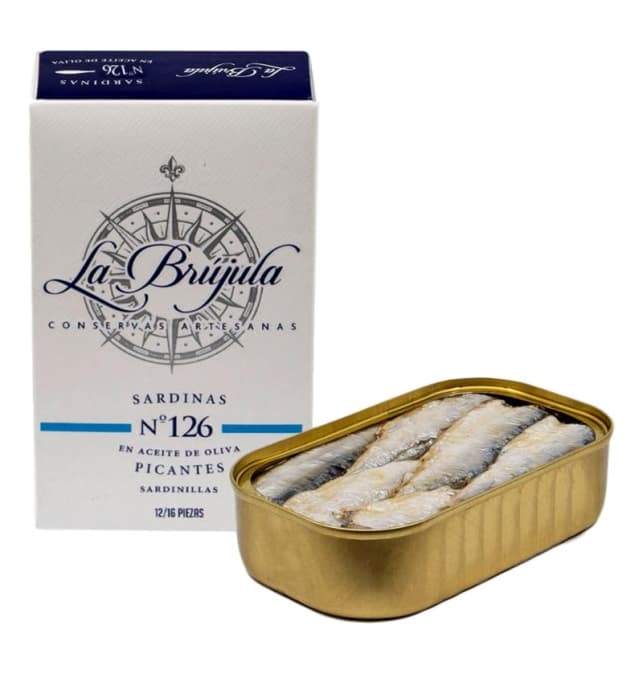 Sardinillas en aceite de oliva 16/20 piezas lata RR-125 Brújula