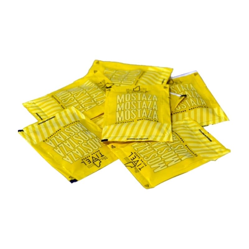 Mostaza JJJ, sobres de 6 g, caja de 250