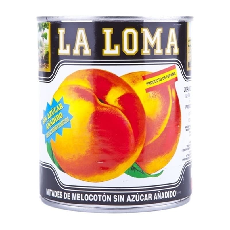 Melocotón La Loma 5/7 mitades sin azúcar, lata de 1 kg
