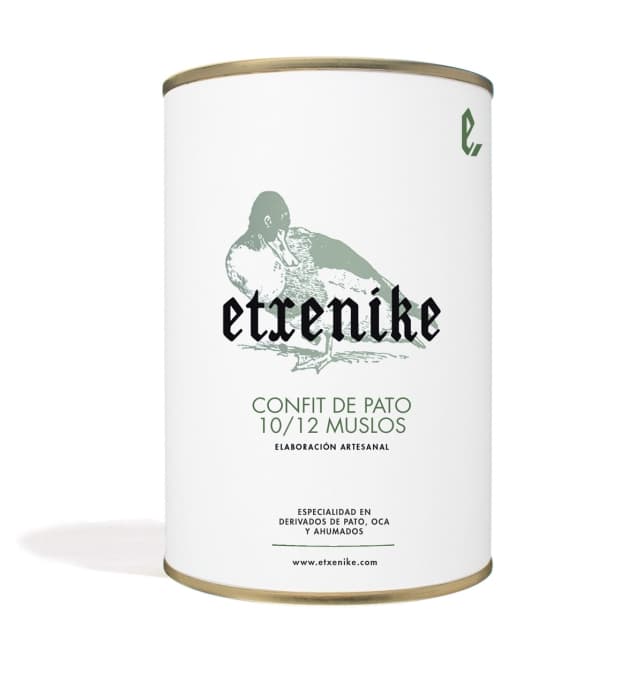 Confit de pato (10-12 muslos) Etxenike, lata de 3,8 kg
