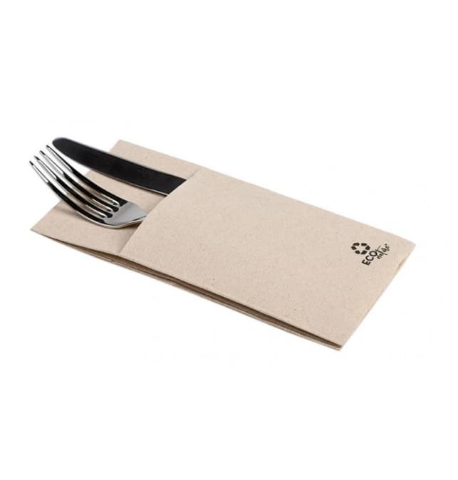 Servilletas Kanguro 40x40 cm punta-punta eco natural, caja de 32 paquetes de 30