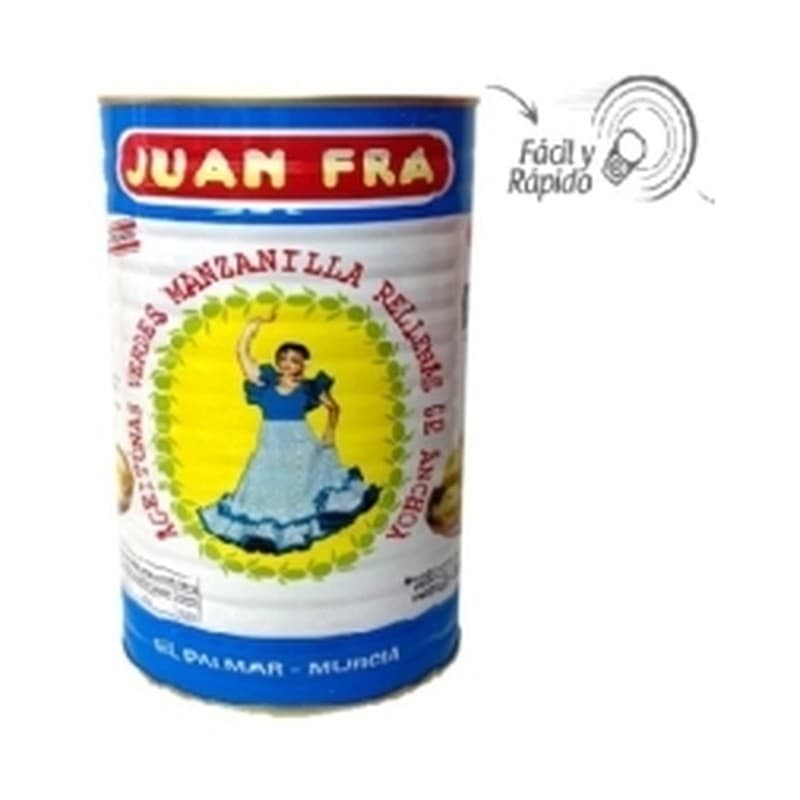 Aceituna rellena de anchoa 201/220 Juanfra, lata de 2,1 kg