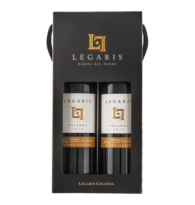 Estuche de 2 botellas de vino tinto Legaris crianza D.O. Ribera del Duero