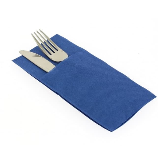Servilletas azules Kanguro 40x40 cm punta-punta de 2 capas, paquete de 30