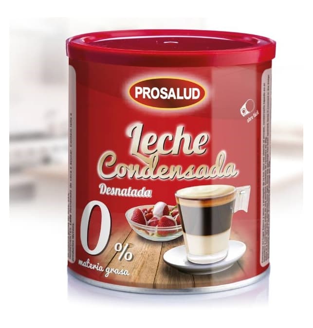 Leche condensada desnatada Prosalud, lata de 1 kg