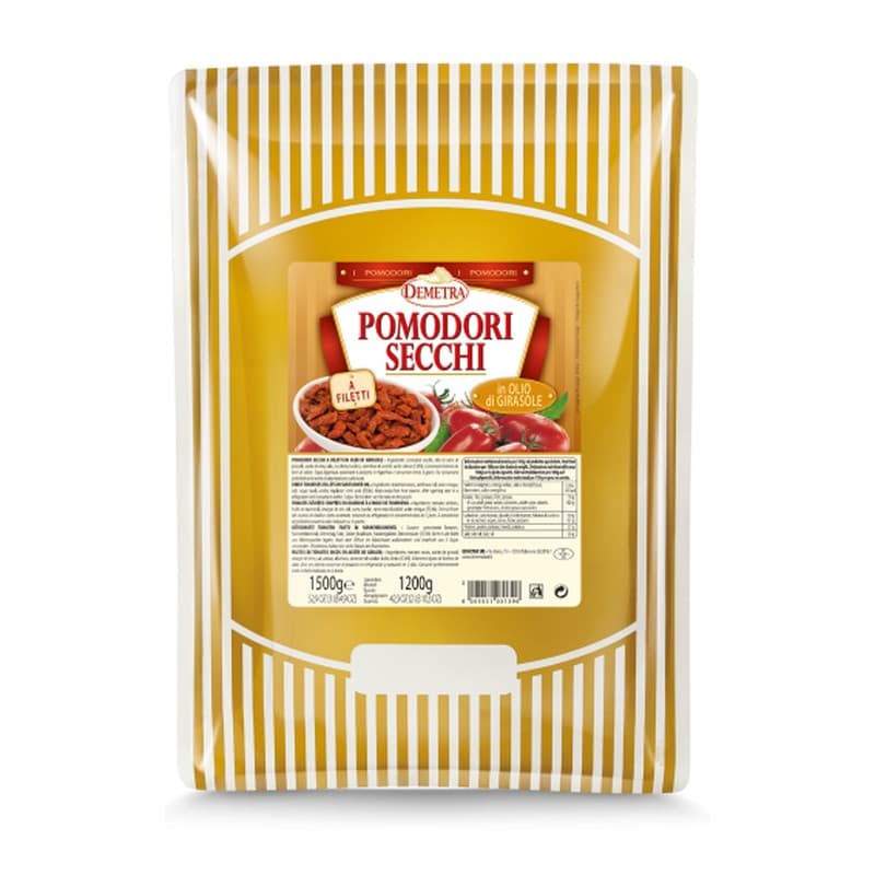 Tomates secos en tiras Demetra, bolsa de 1,2 kg