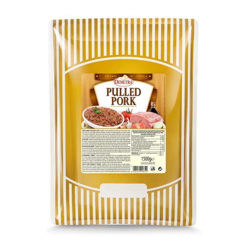 Carne de cerdo pulled pork Demetra, bolsa de 1,5 kg