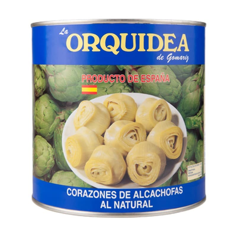 Alcachofa nacional entera 30/40, lata de 3 kg Orquídea