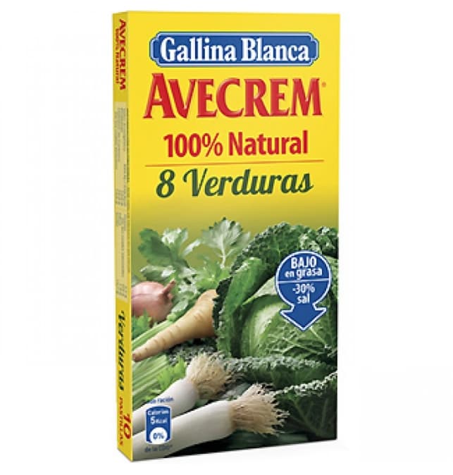 Avecrem vegetal Gallina Blanca, caja de 8 pastillas