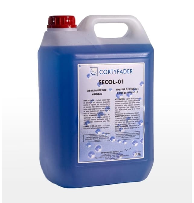 Abrillantador para lavavajillas Secol 01, garrafa de 5 kg