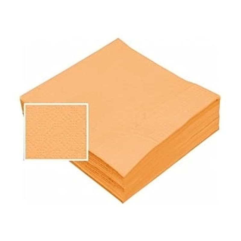 Servilletas salmón 40x40 cm punta-punta de 2 capas, paquete de 50